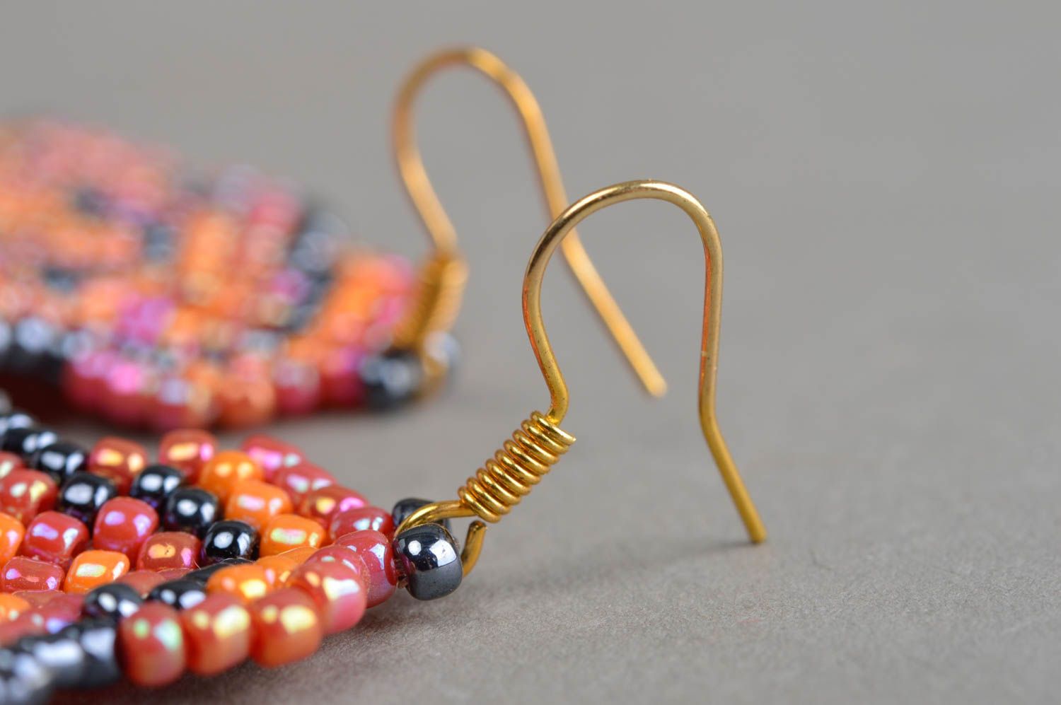 Fashion earrings handmade beaded earrings for women handcrafted jewelry photo 4