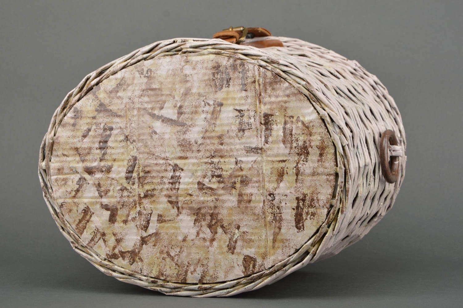 Handmade interior basket woven basket wicker paper basket decorative use only photo 5