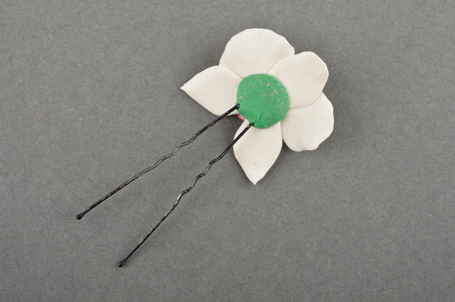 Hair accessories for girls handmade hair pin metal hair pin flower hair jewelry photo 3