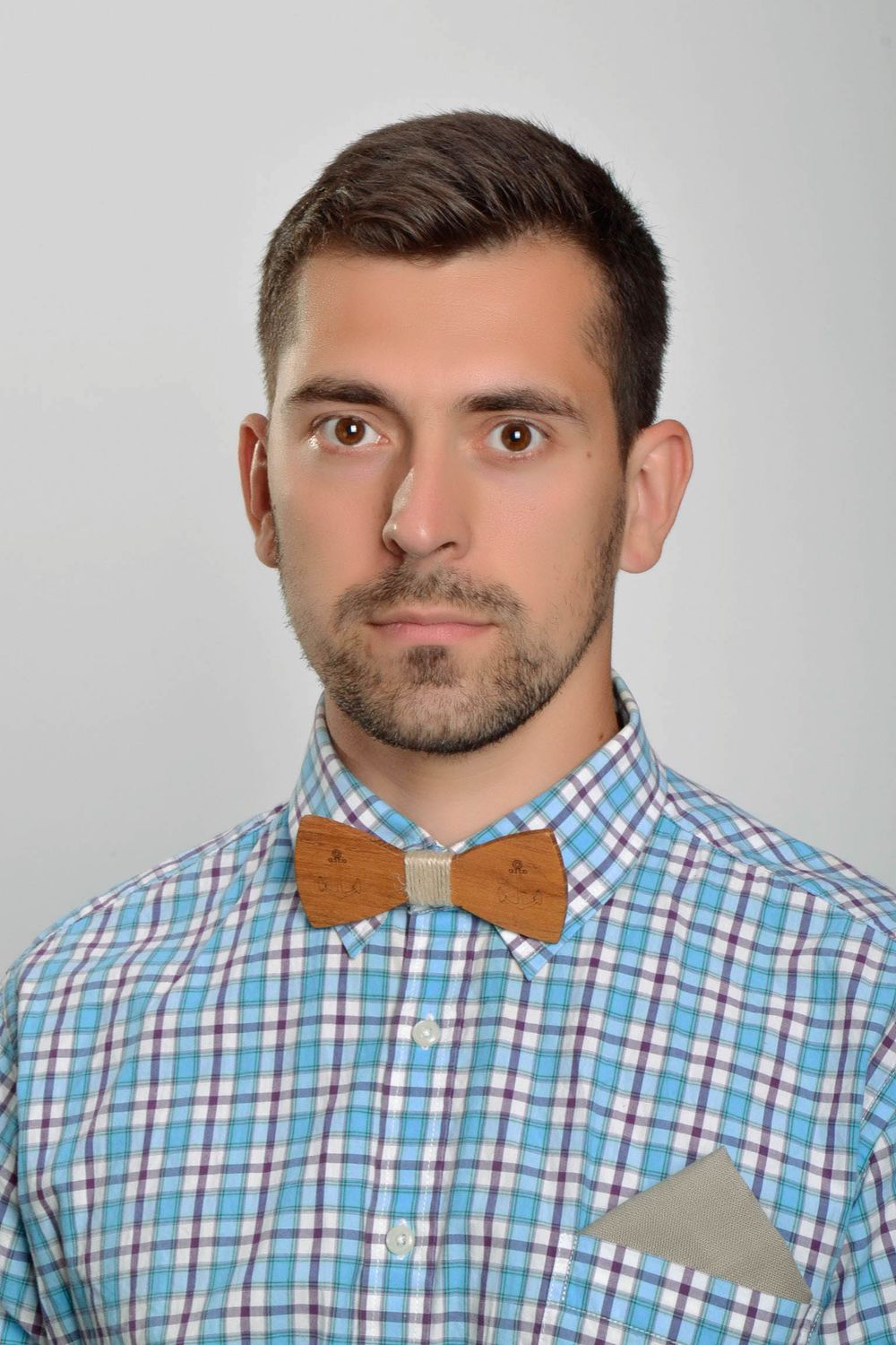 Комплект аксессуаров галстук-бабочка и платок фото 2