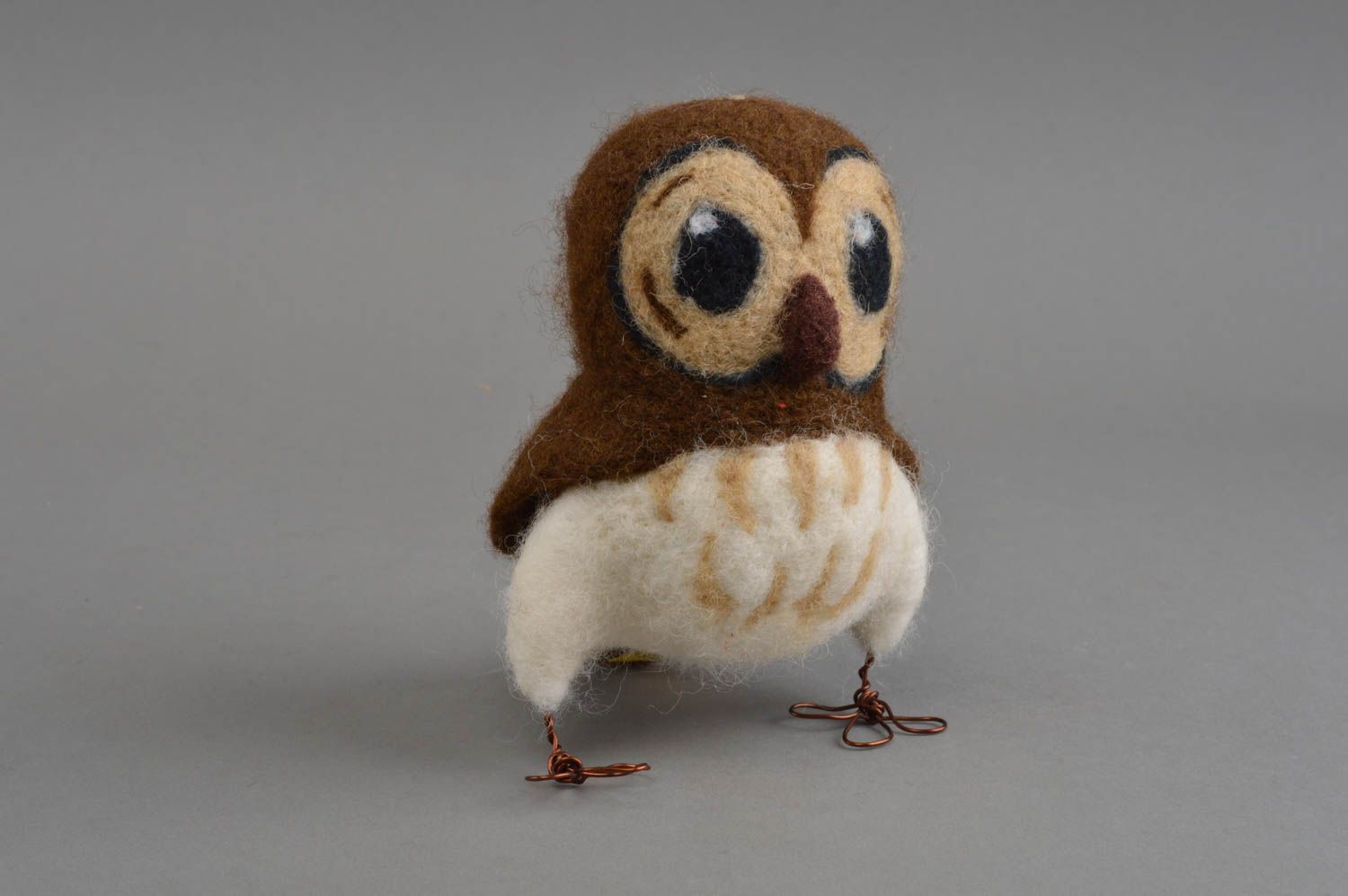Unusual handmade felted wool toy miniature animals nursery design gift ideas photo 2