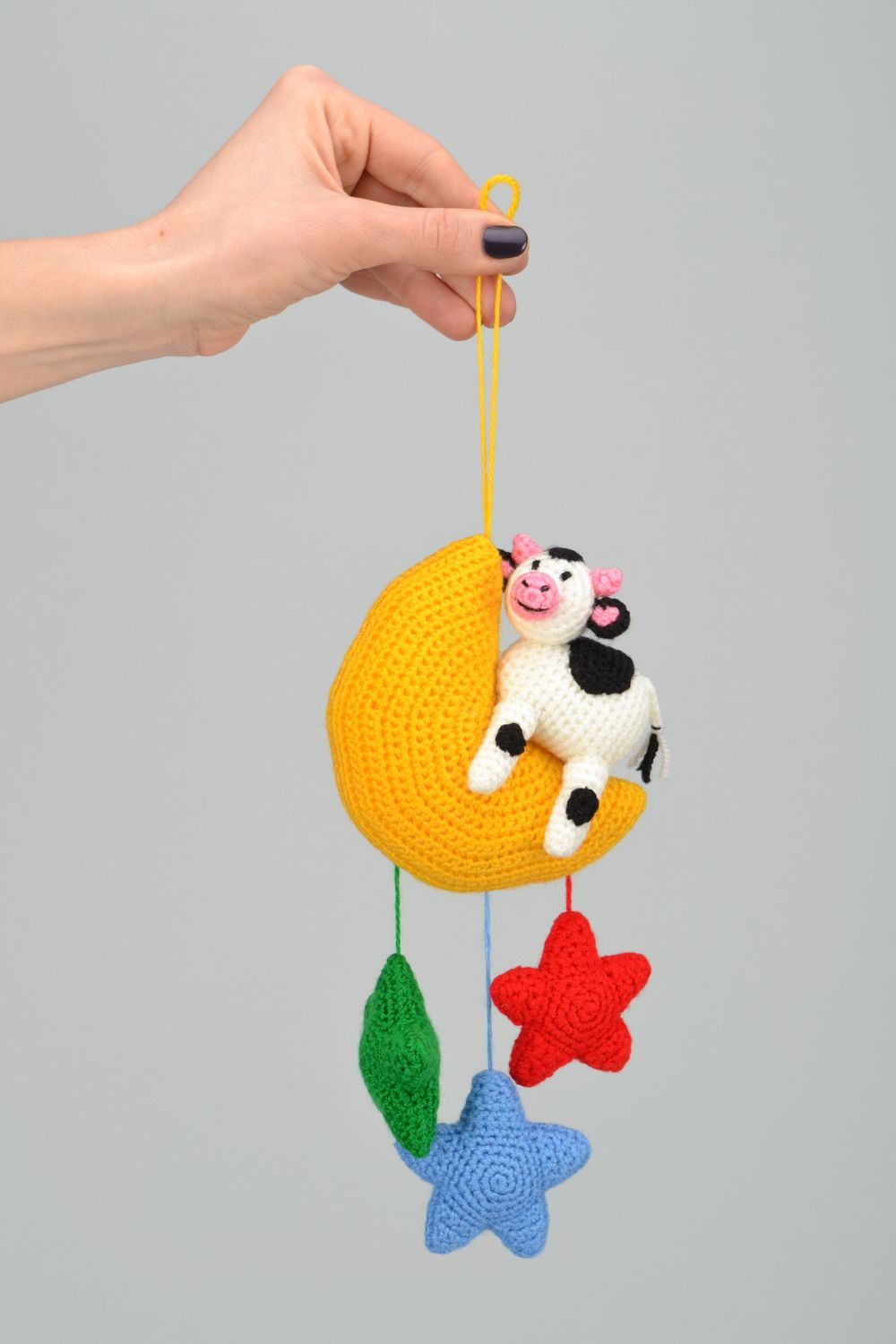 Crochet toy with eyelet Cow on Moon photo 2