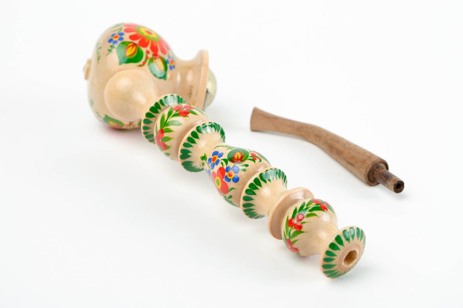 Handmade Pfeife aus Holz bunt kleine Tabakpfeife Geschenk für Mann ethnisch foto 5