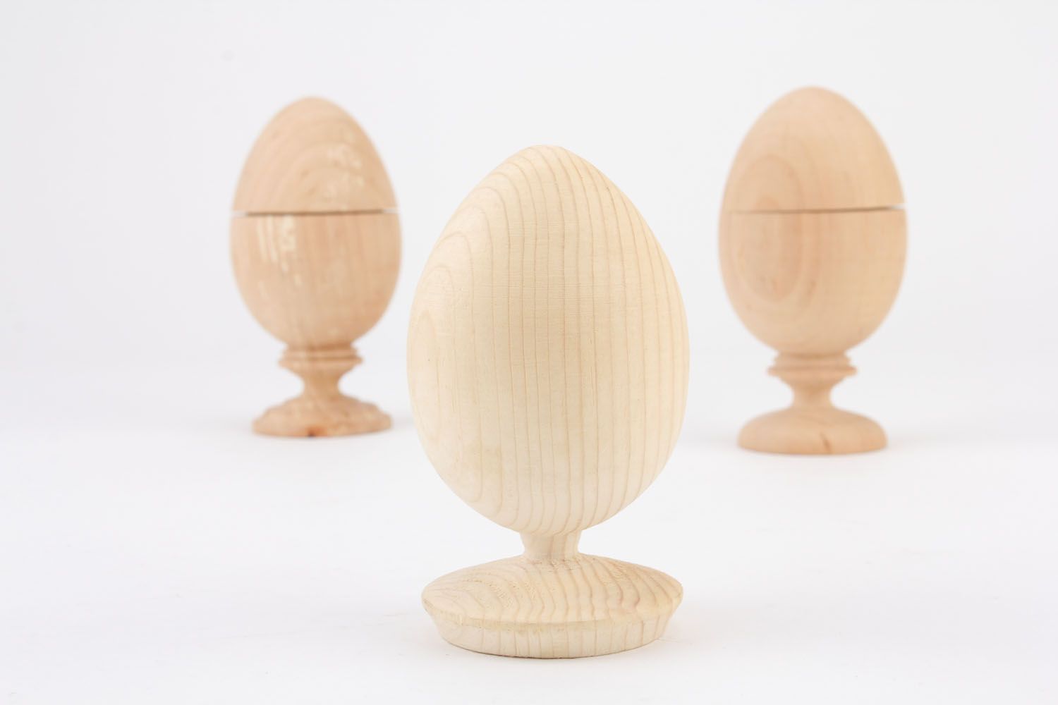Wooden craft blank egg for painting photo 4