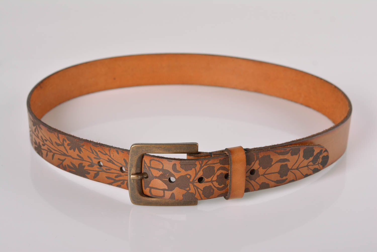 Mens belt handmade leather goods accessories for men designer belts gift for him photo 5