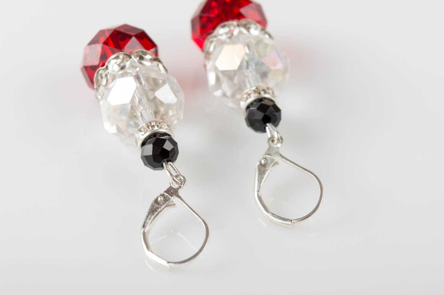 Ohrringe Gehänge handmade Perlen Ohrhänger Modeschmuck Damen Geschenk für Frauen foto 3