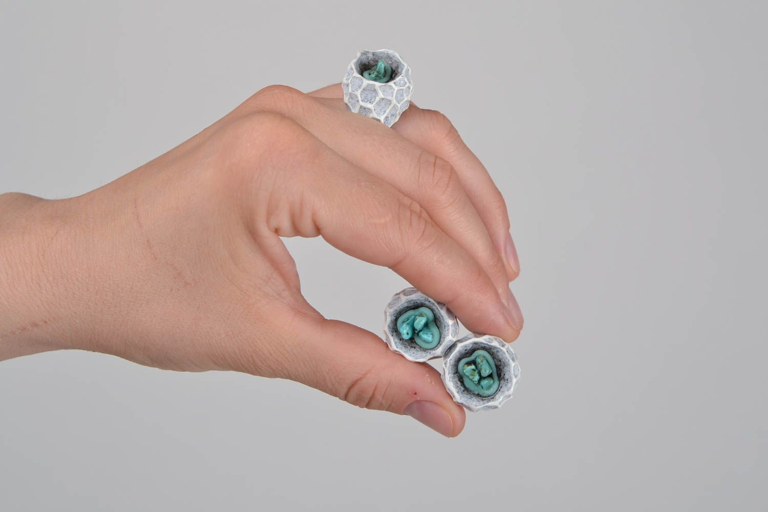 Set di orecchini e anello fatto a mano kit di accessori di argilla polimerica
 foto 7