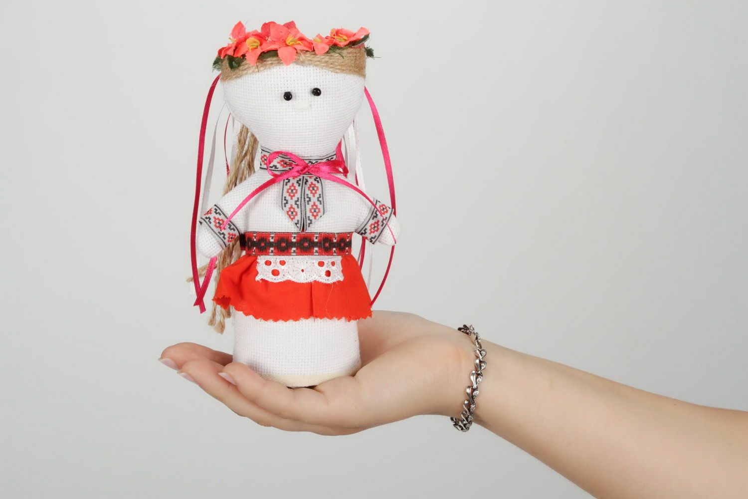 Soft doll made of flax Little Ukrainian photo 2