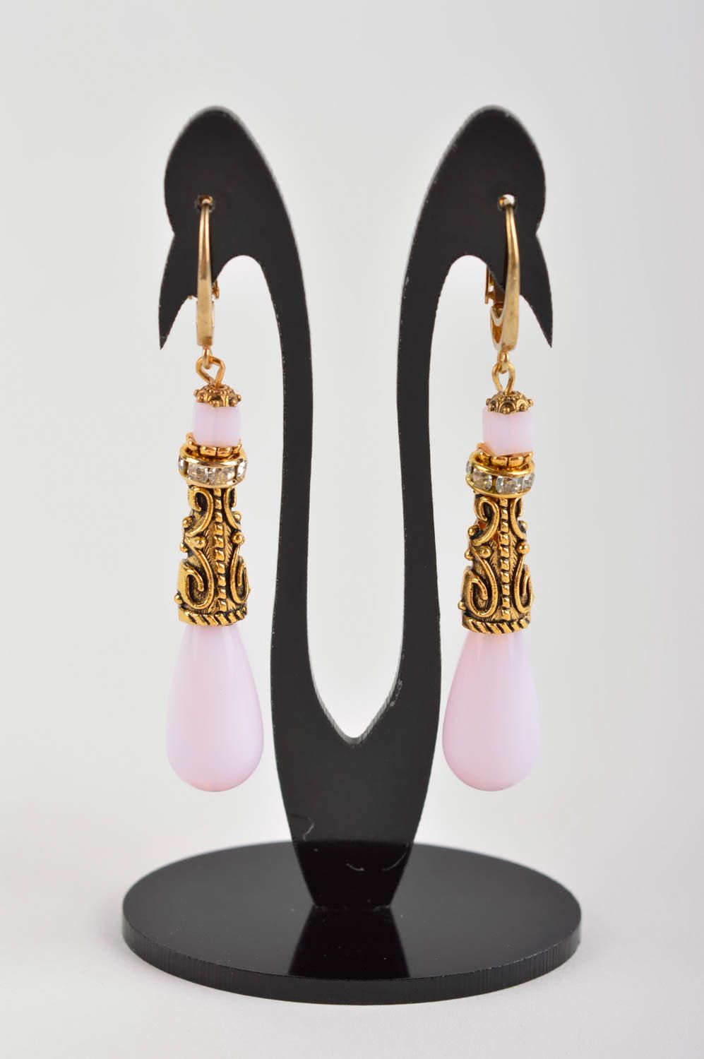 Handmade earrings gemstone jewelry earrings for girls designer accessories photo 2