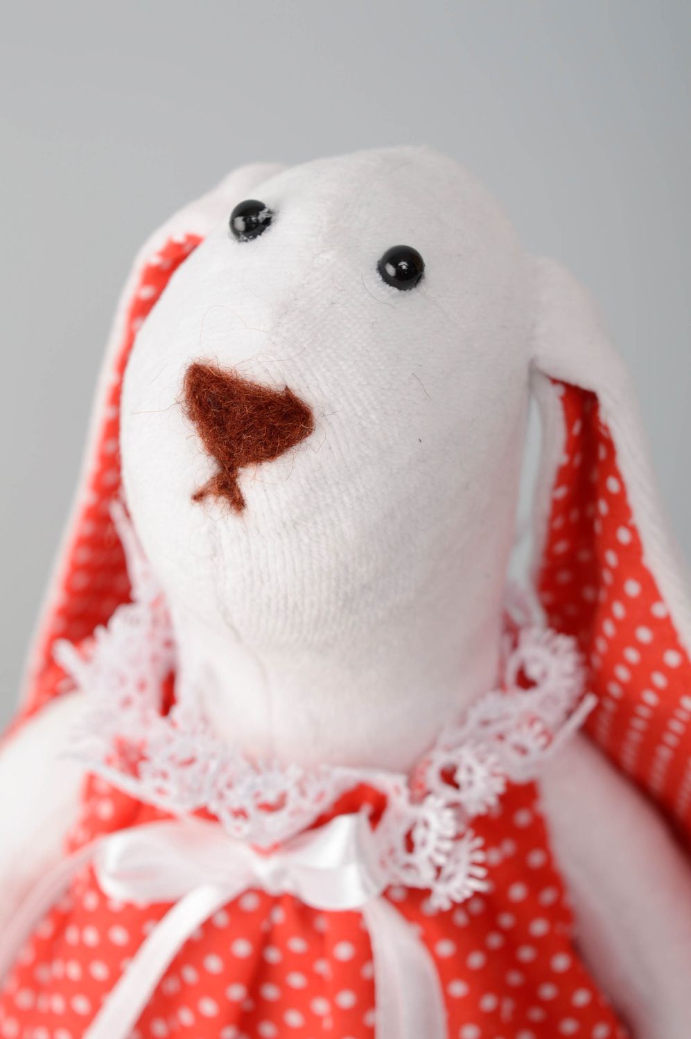 Soft toy made of jersey and cotton Rabbit with Long Ears photo 2