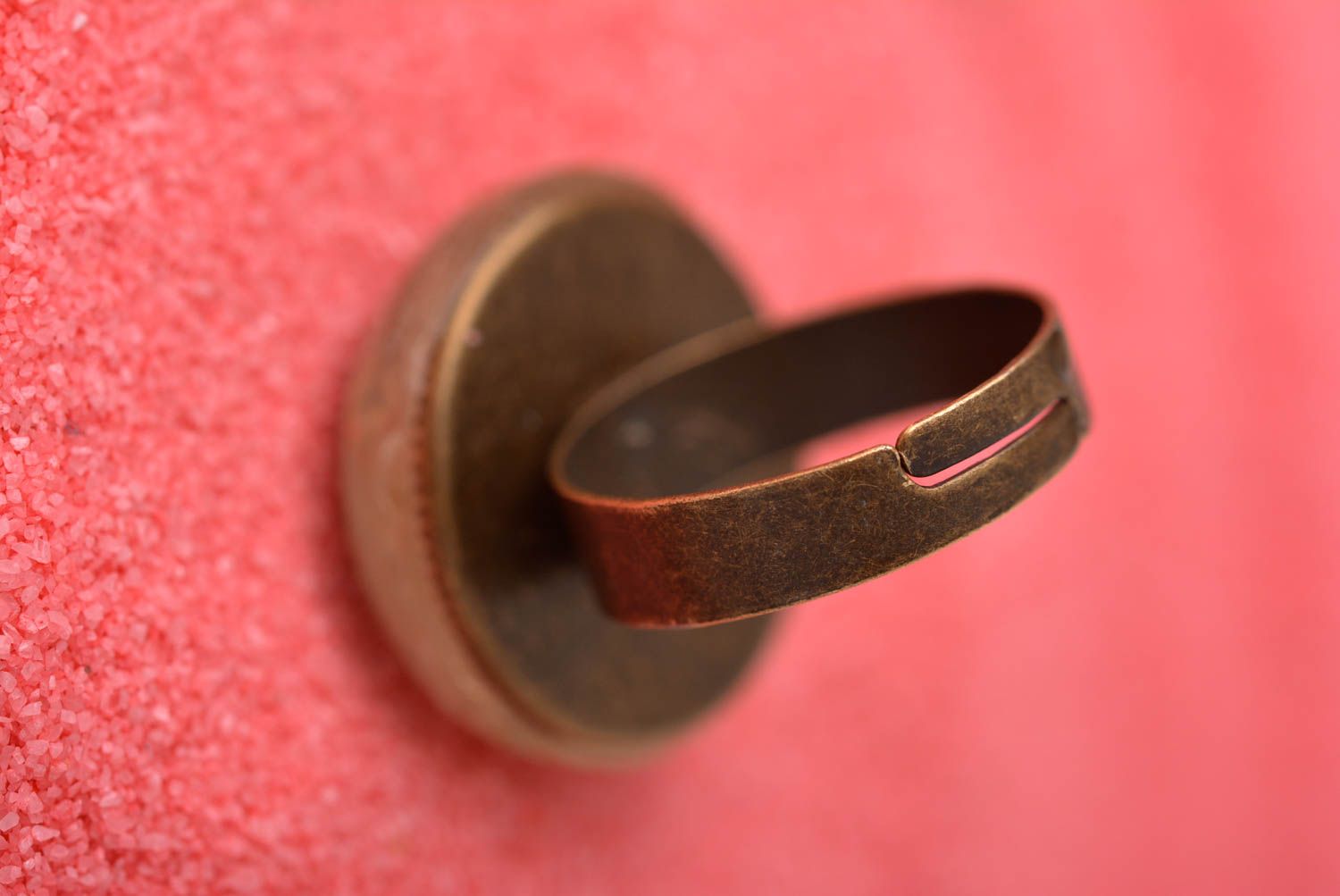 Кольцо ручной работы кольцо из эпоксидной смолы женское кольцо с сухоцветом фото 5