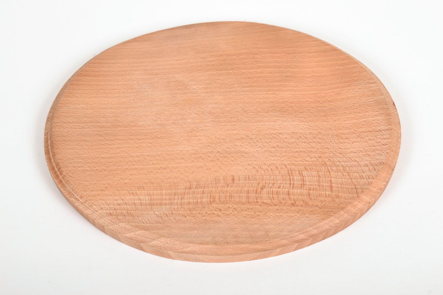Planche à découper en bois ronde faite main photo 2
