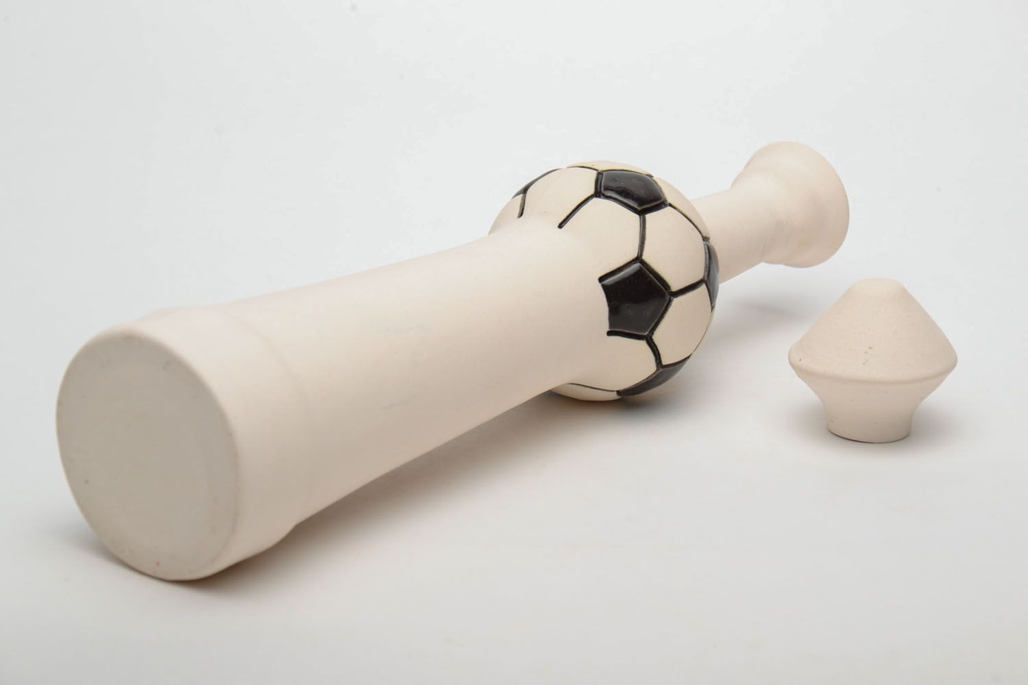 Decorative ceramic bottle Soccer photo 4