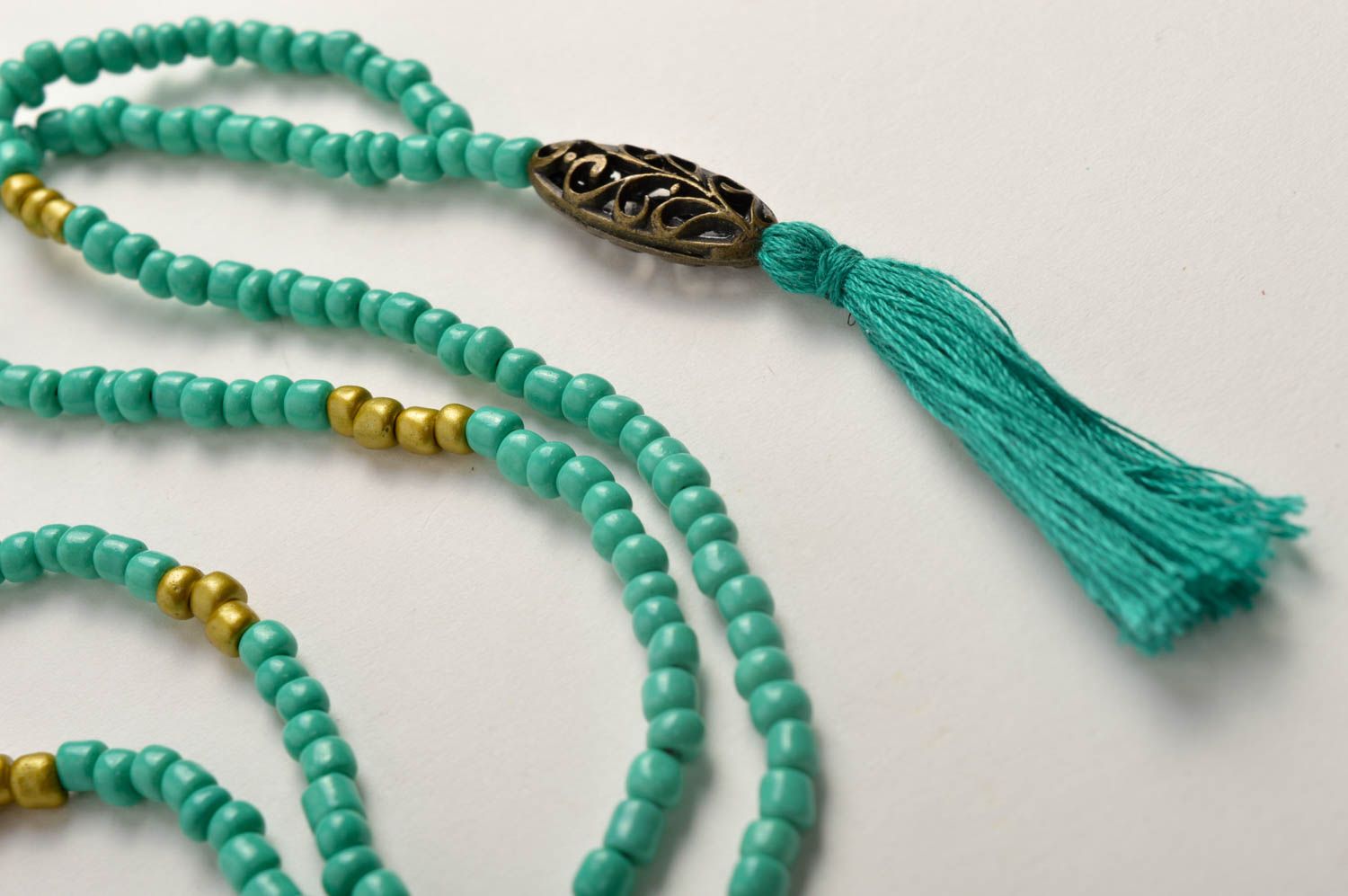 Handgemachter Halsketten Anhänger in Blau Mode Accessoire Geschenk für Mädchen foto 5