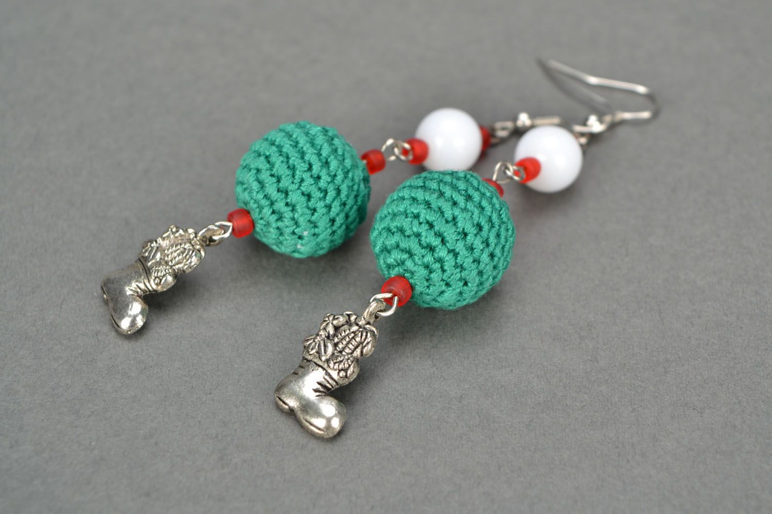 Long crocheted earrings photo 5