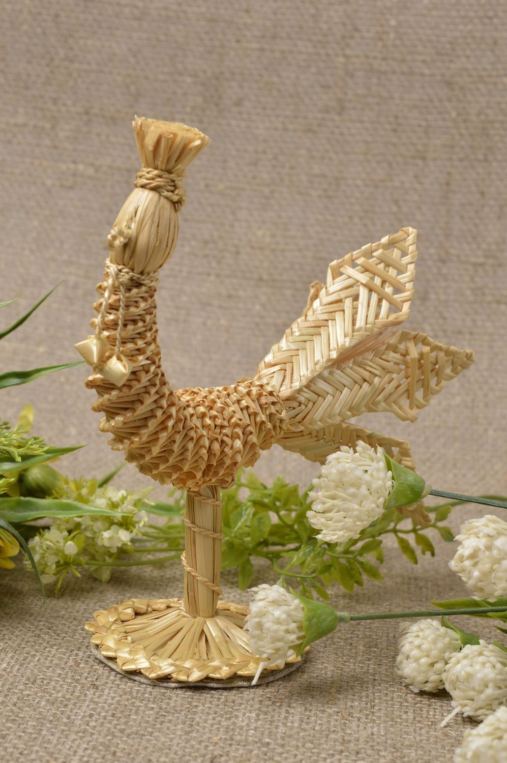 Handmade natural figurine designer house amulet unusual statuette on stand photo 1