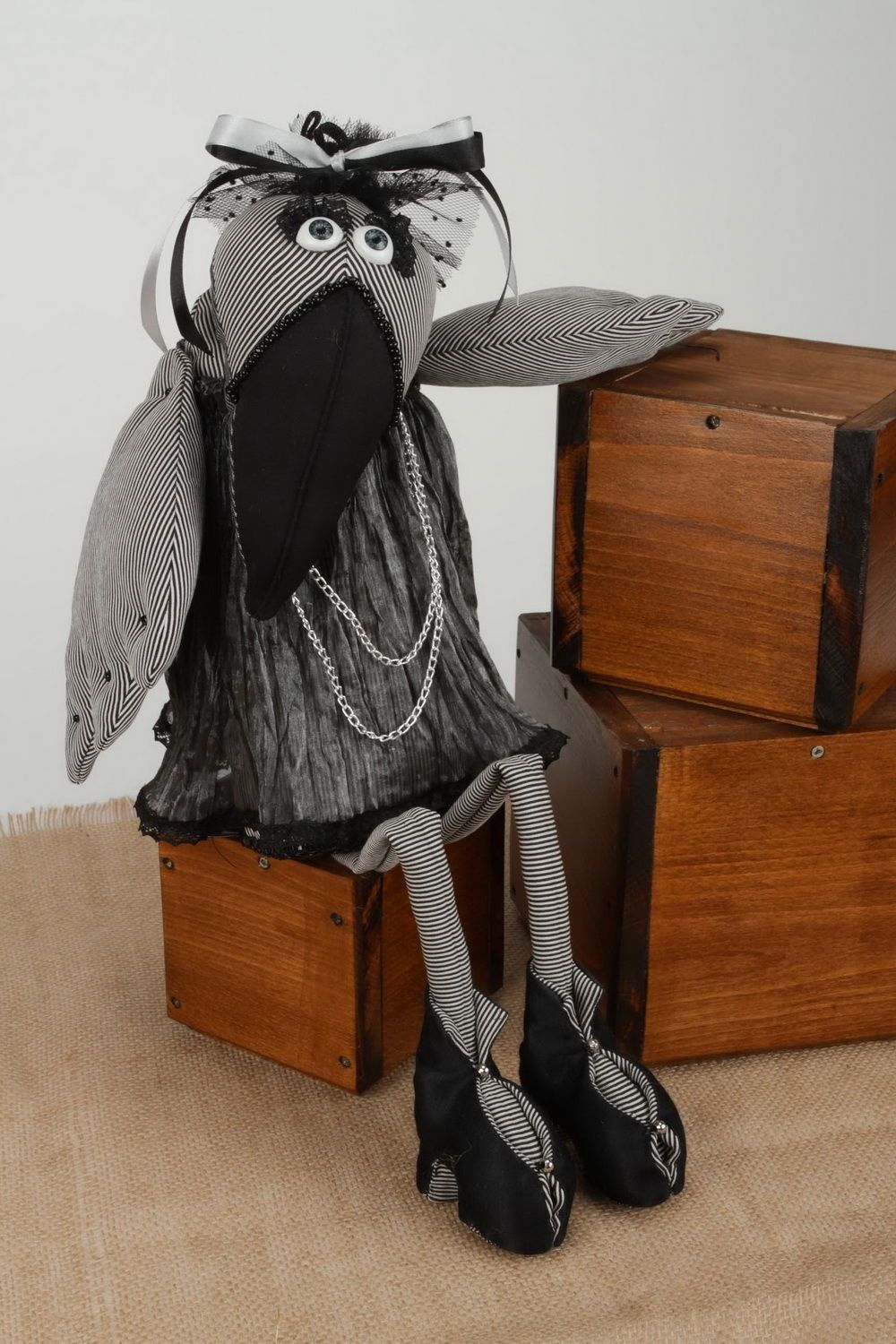 Fabric soft toy Crow photo 1