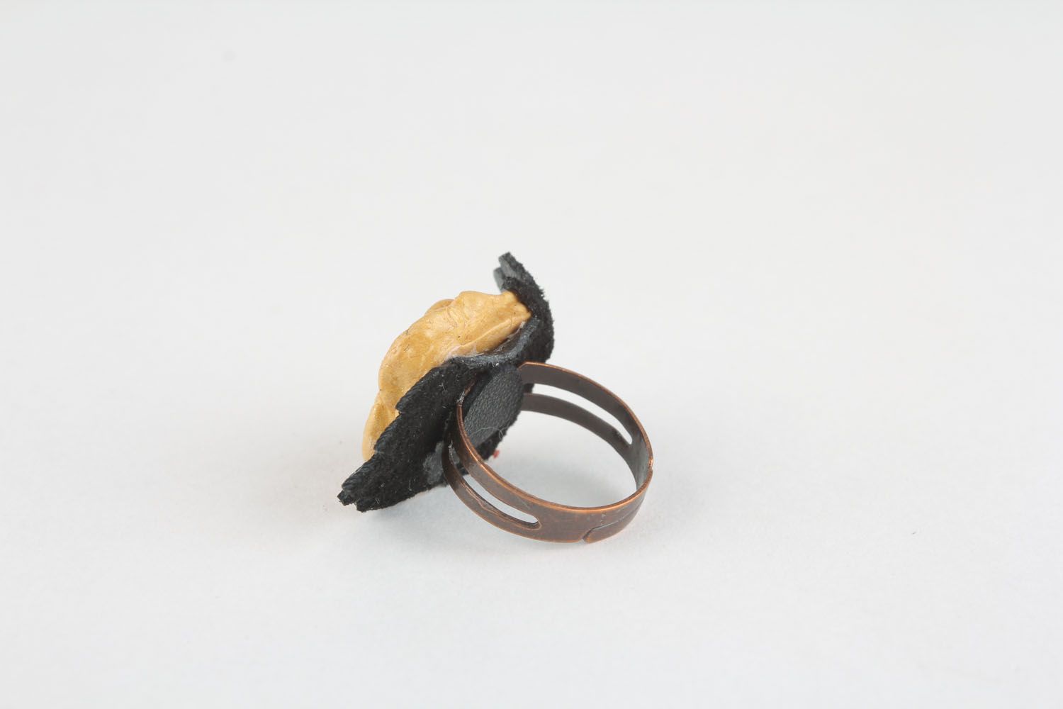 Ring aus Polymerton Teerose foto 2