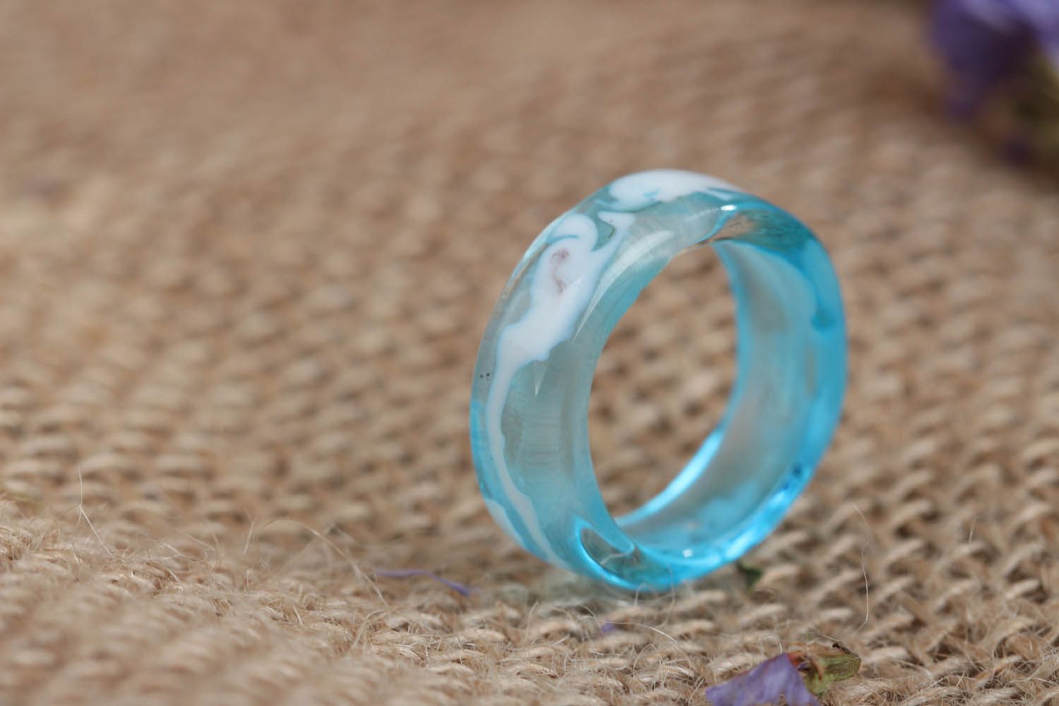 Стеклянное кольцо фото 1