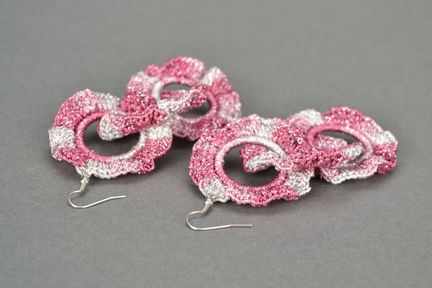 Long earrings Pink Dream photo 1