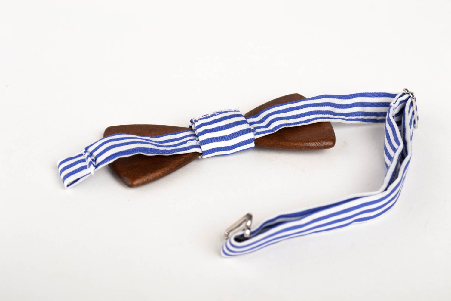 Handmade wooden bow tie unusual designer bow tie stylish accessory for men photo 2