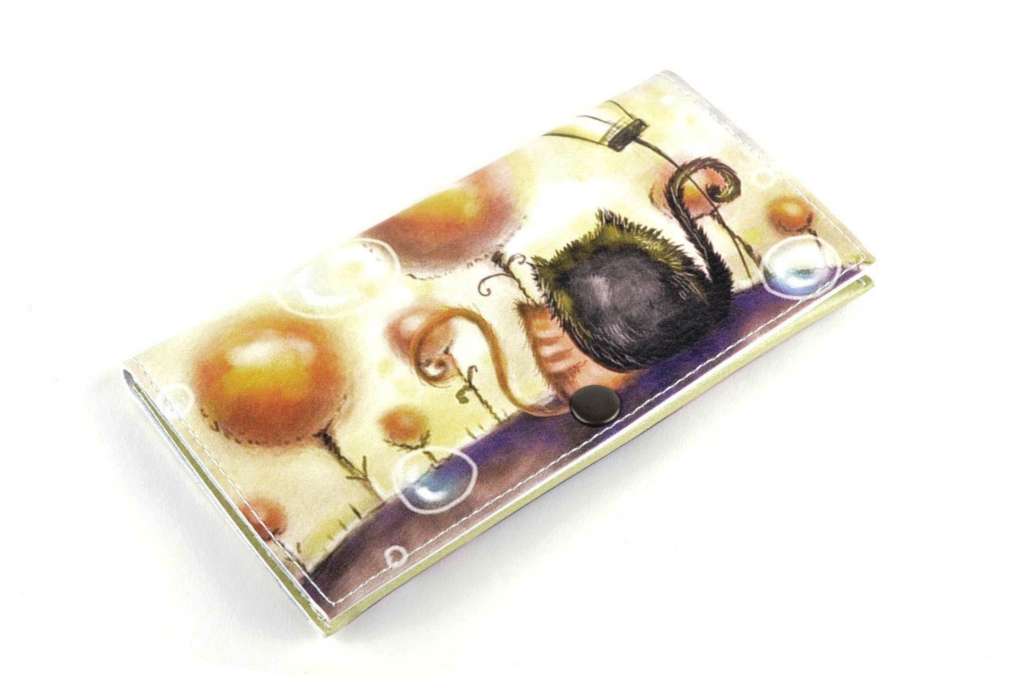 Billetera femenina de cuero hecha a mano cartera original accesorio de moda  foto 1