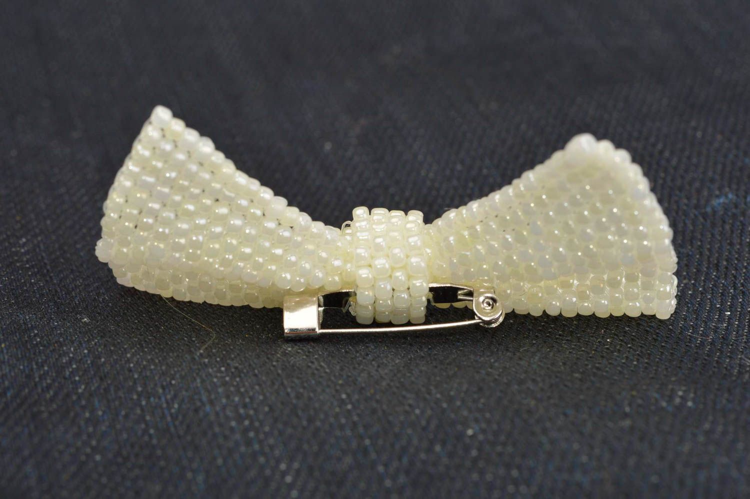 Handmade bow brooch beaded brooch seed bead jewelry fashion accessories for girl photo 4
