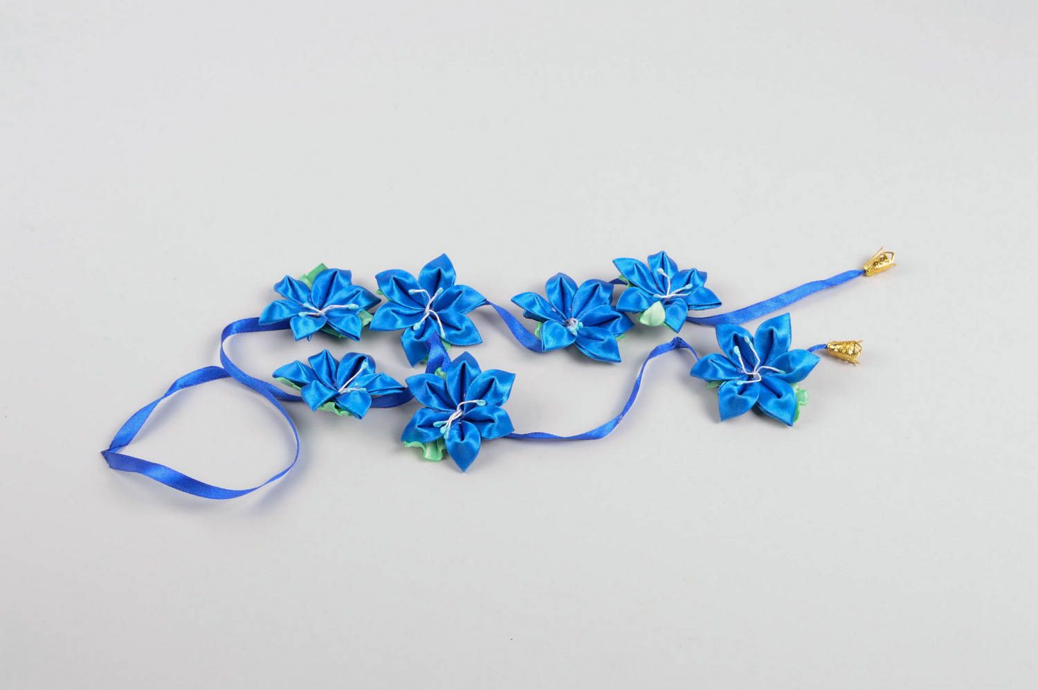 Handgemachter Schmuck dünnes Haarband Accessoire für Haare blau Haar Schmuck foto 3
