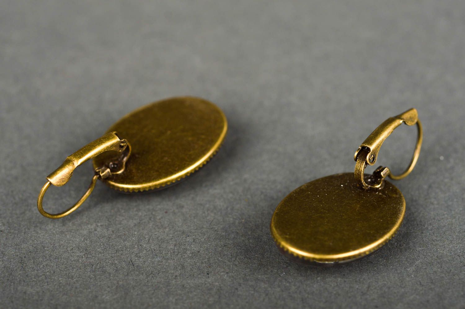 Earrings with print handmade designer earrings vintage jewelry handmade jewelry photo 5