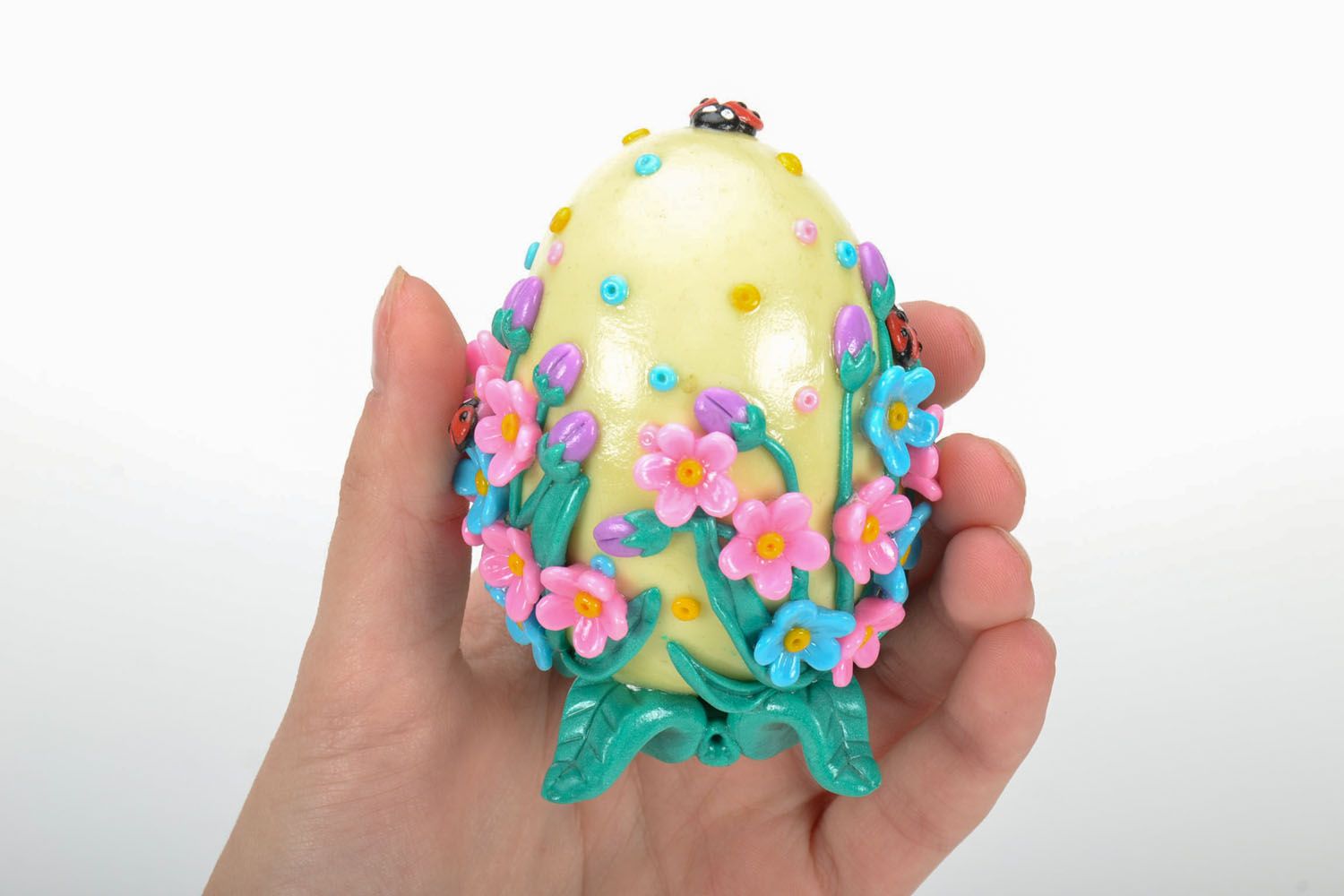 Easter egg made of polymer clay photo 5