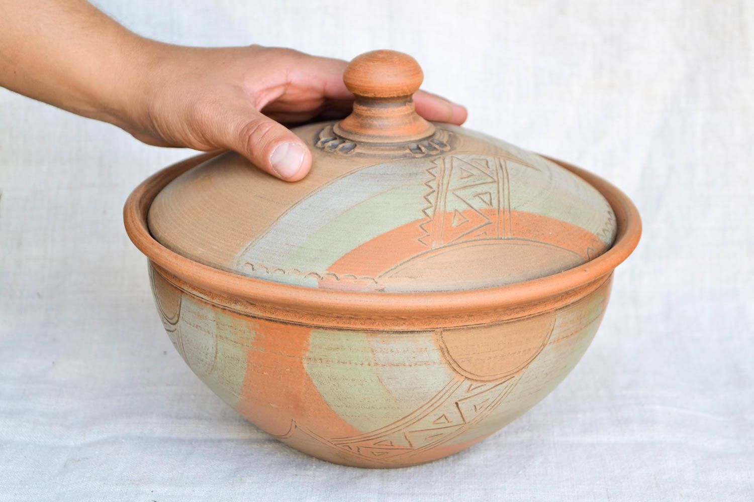 Handmade Keramik Geschirr Schüssel mit Deckel Küchen Deko Geschenk für Frauen foto 2