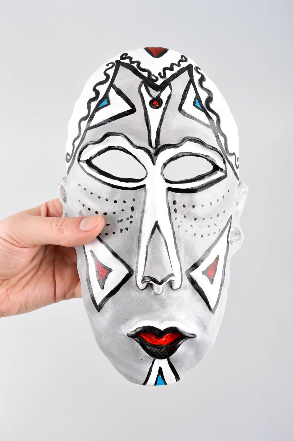 Handmade ceramic wall panel contemporary art interior mask decorative use only photo 6