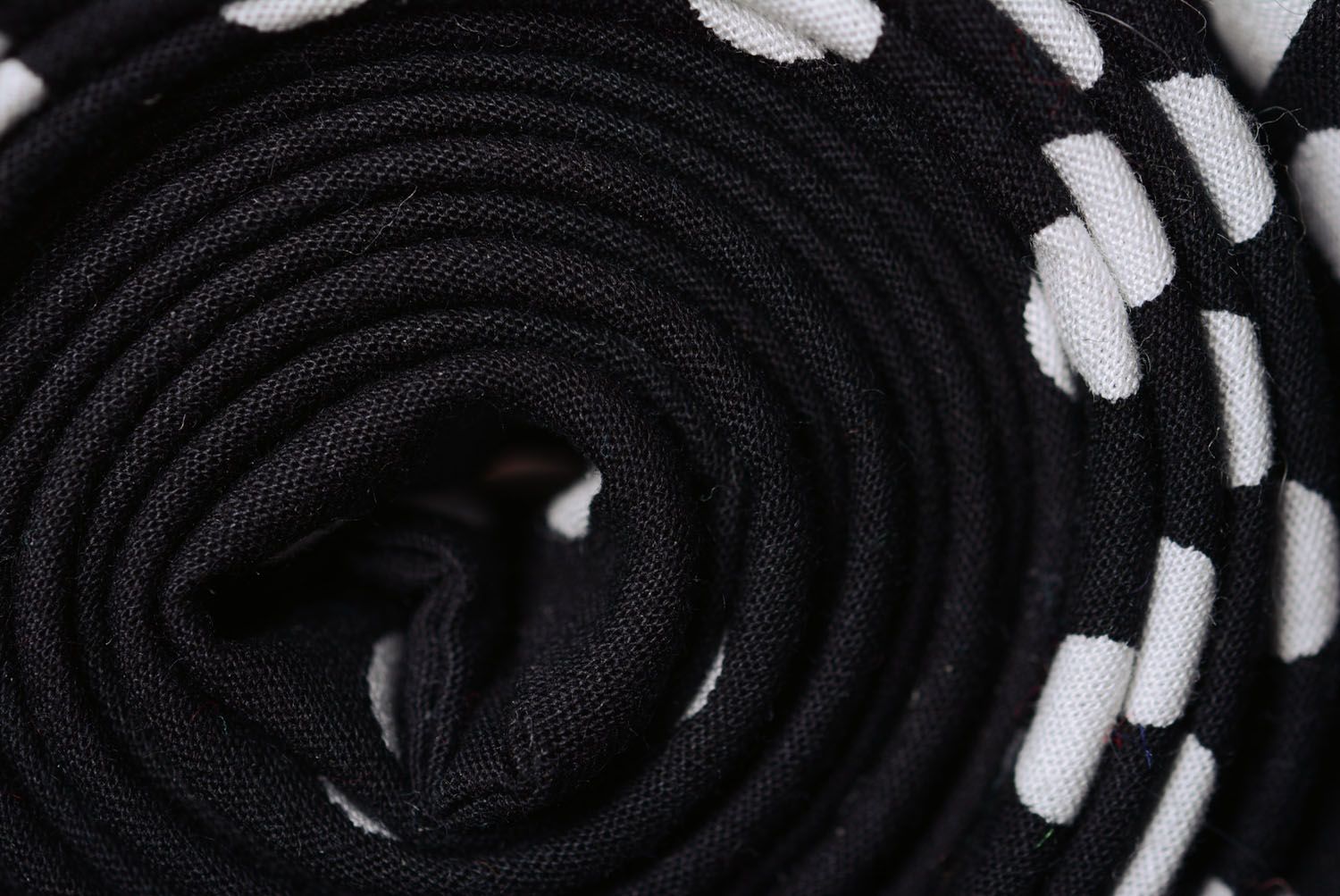 Cravate en coton noire faite main photo 5