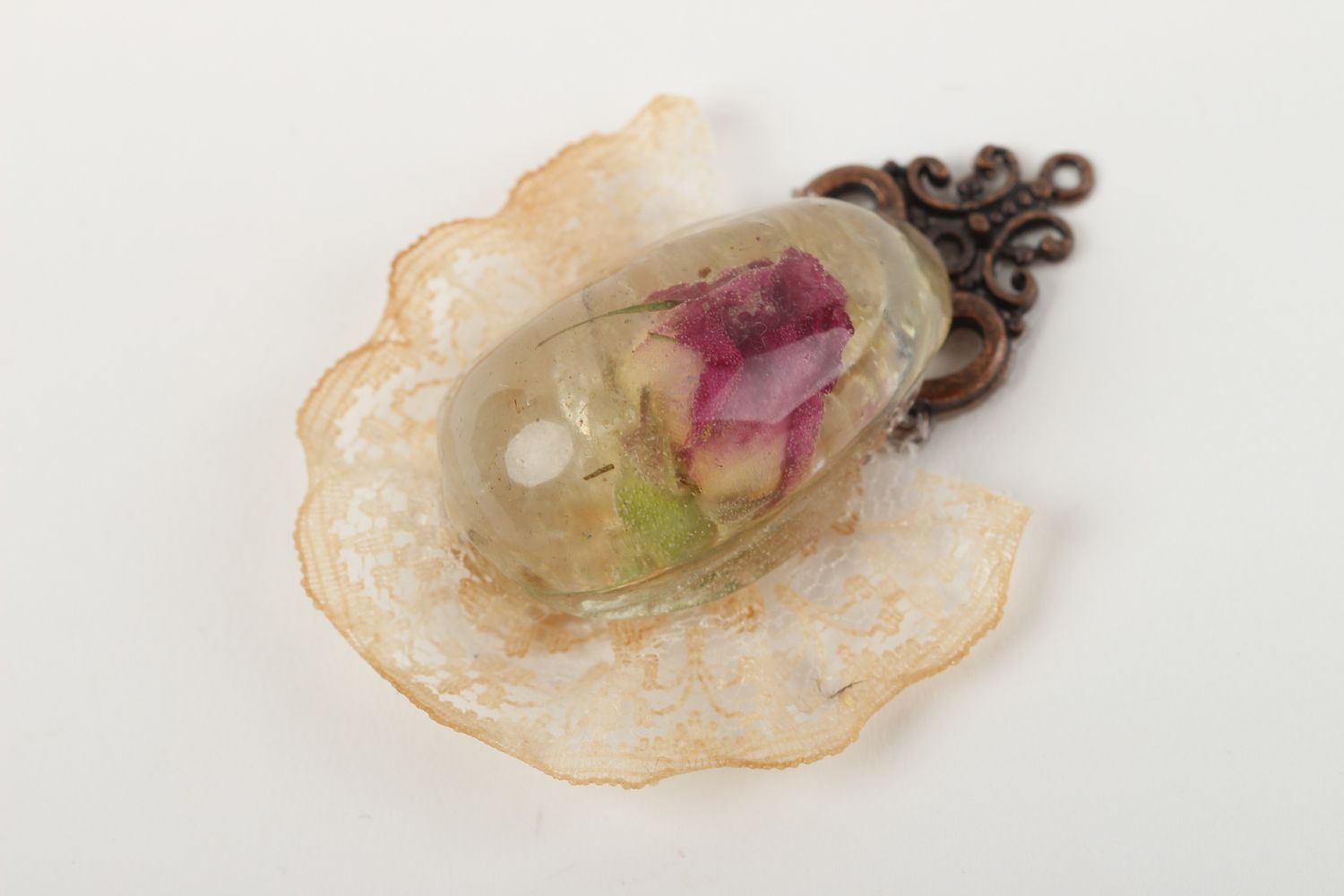 Handmade pendant designer accessory gift ideas unusual jewelry epoxy pendant photo 2