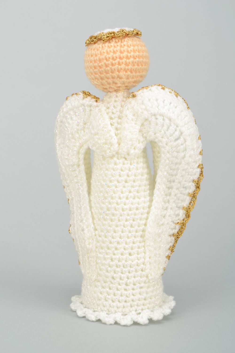 Small crochet woolen toy Angel photo 4