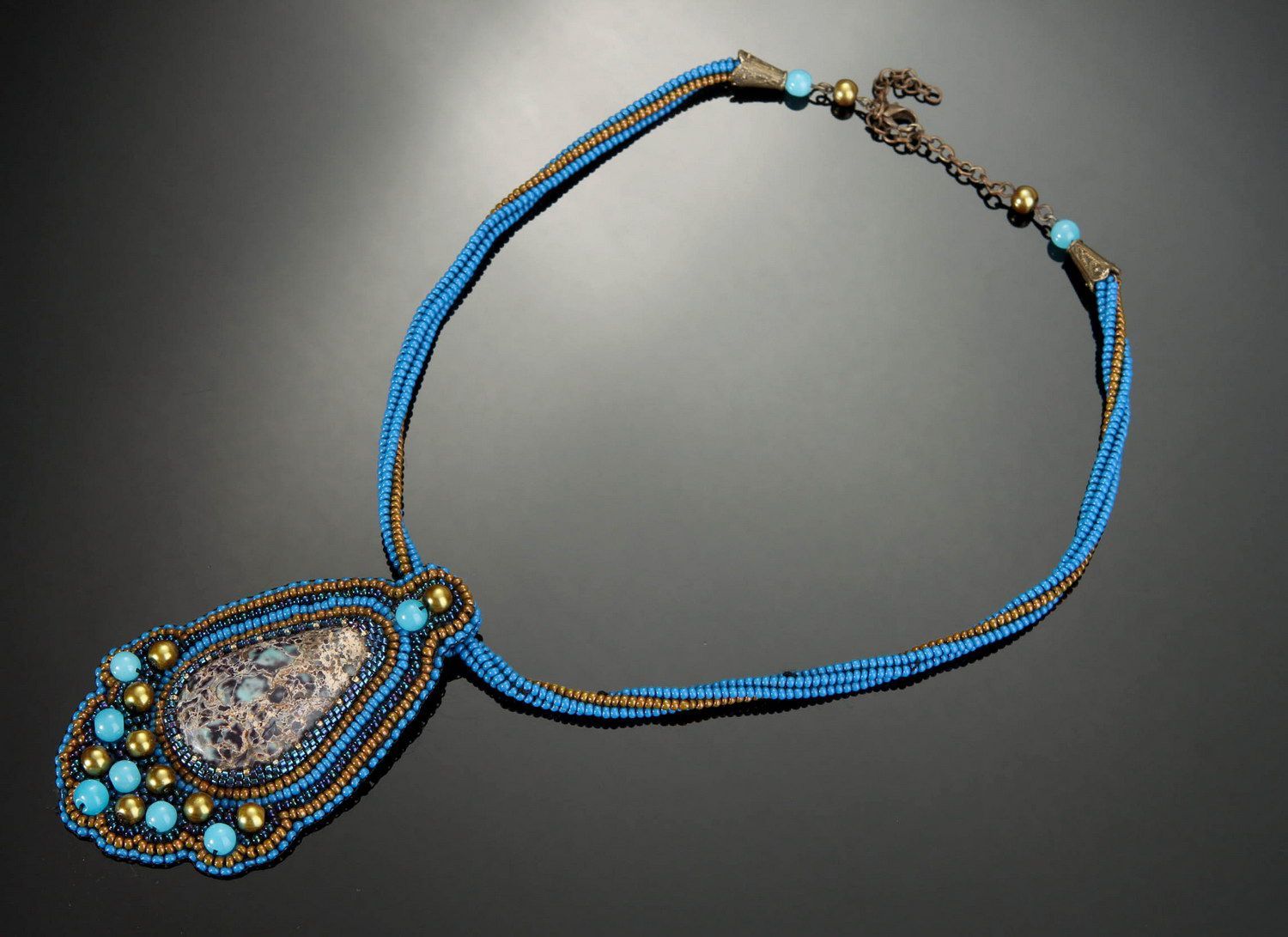 Handmade pendant made in ethnic style photo 2