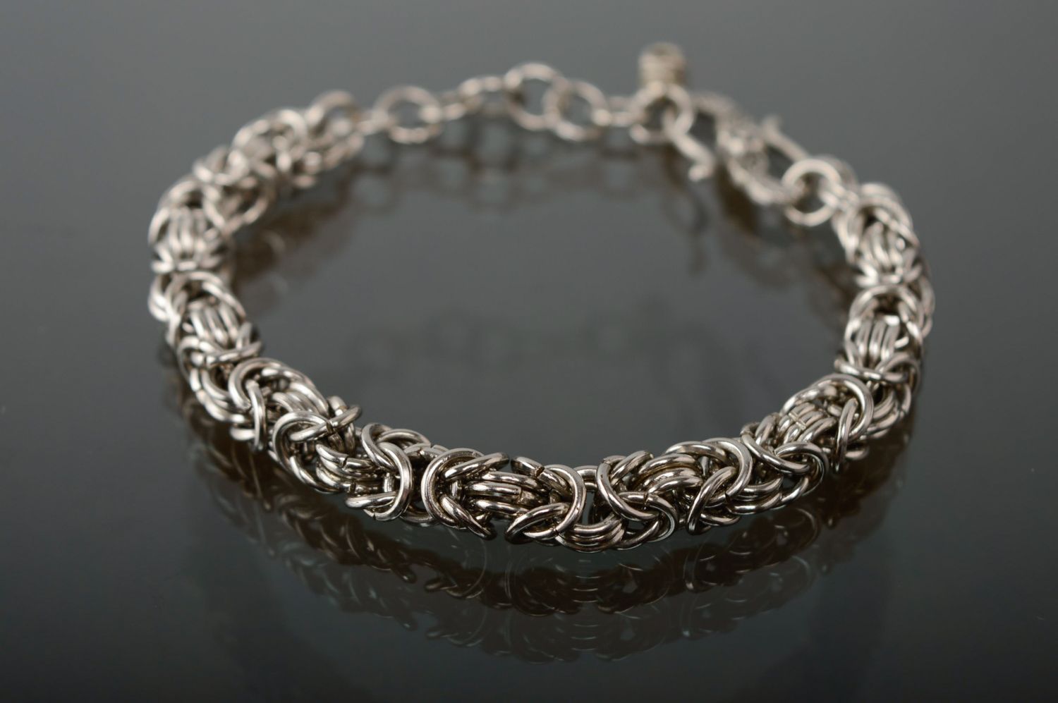Handmade woven jewelry alloy bracelet photo 1