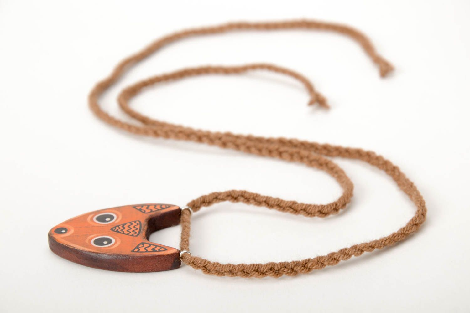 Handmade pendant wooden jewelry unusual accessory gift ideas designer bijouterie photo 3