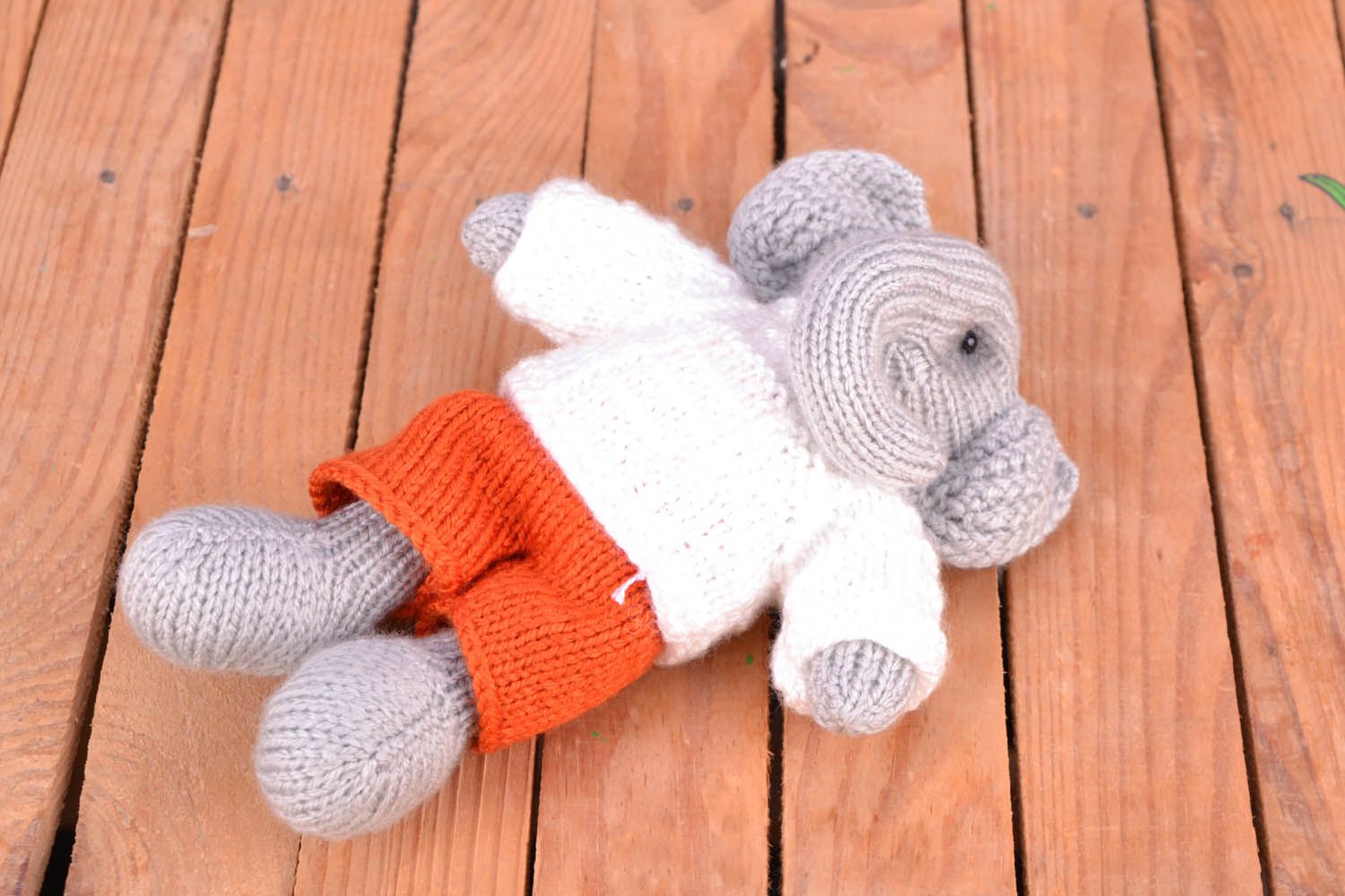 Knitted soft toy Little Elephant photo 1