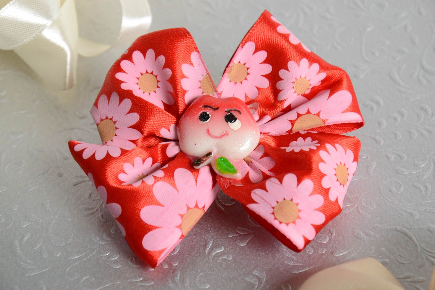 Handmade hair bow for children bow hair clip textile barrette gifts for her photo 1
