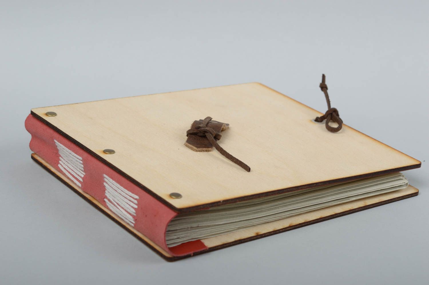 Libreta de notas artesanal de madera cuaderno personalizado regalo original foto 3