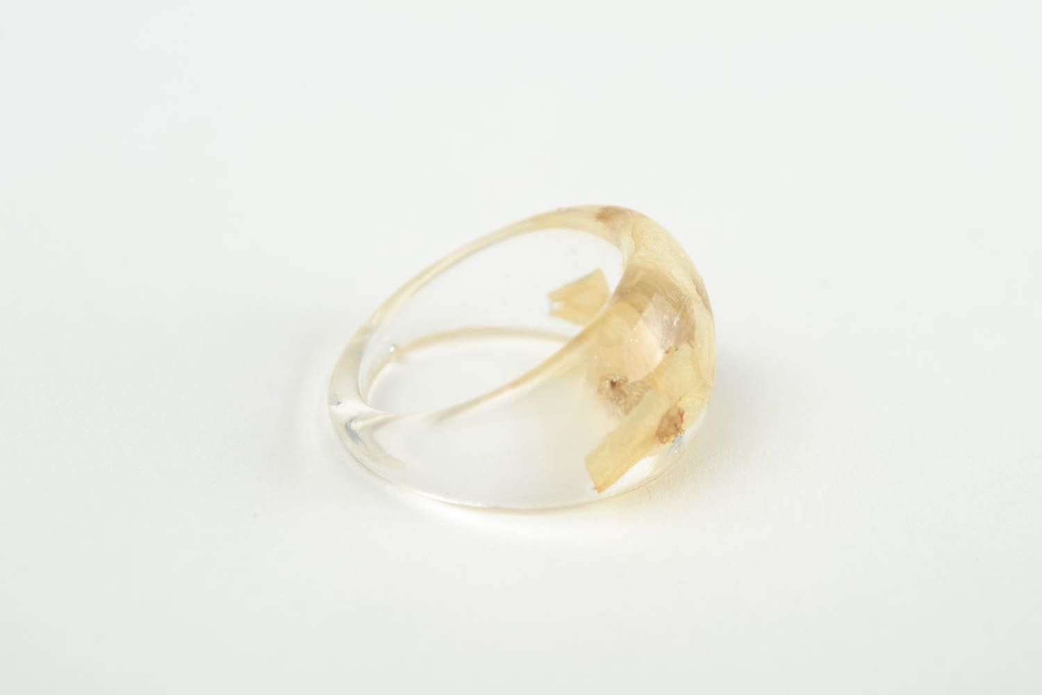 Кольцо ручной работы модное кольцо украшение из эпоксидной смолы прозрачное фото 4