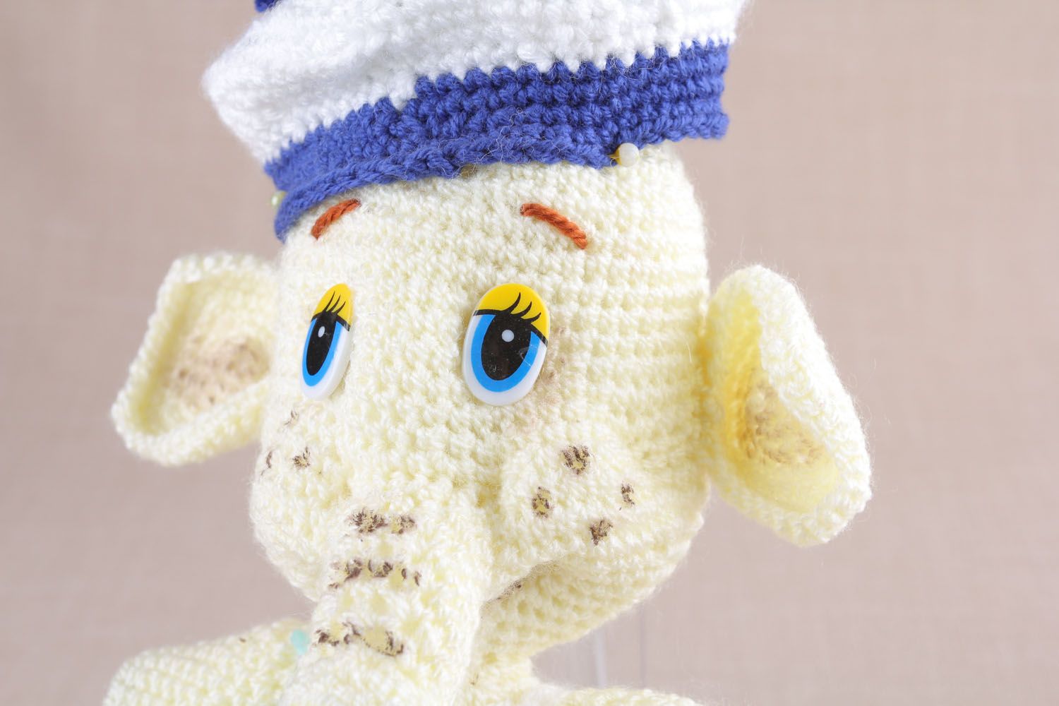 Soft knitted toy Elephant Fisher photo 6