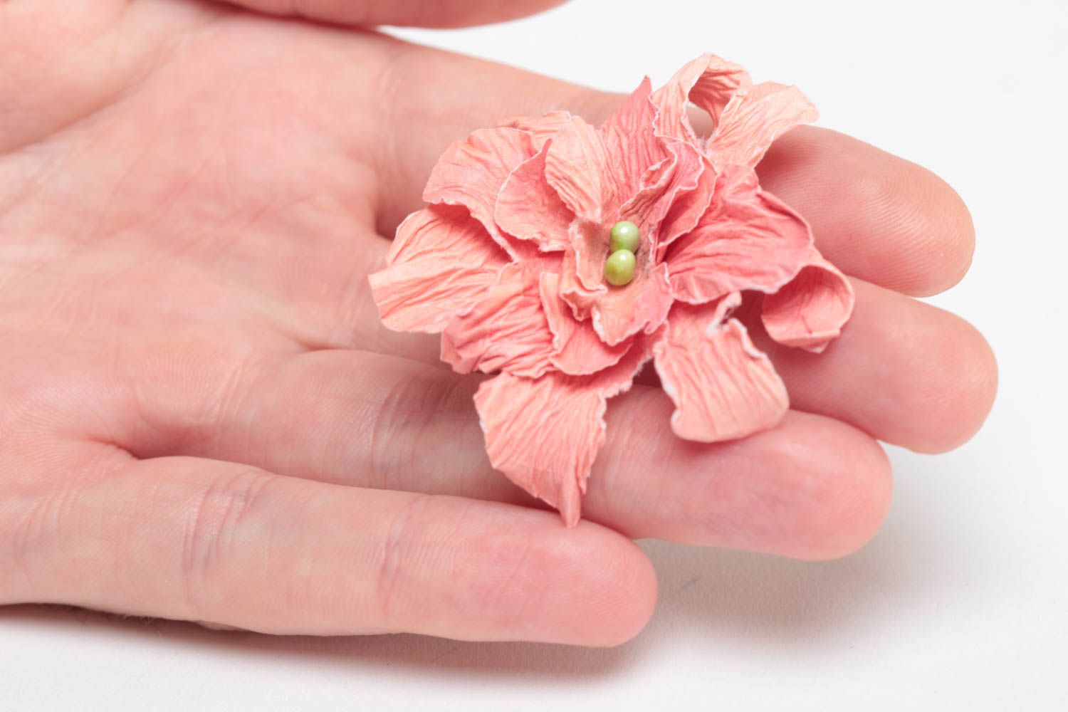 Fleur en papier pour scrapbooking rose faite main artificielle jolie décorative photo 5
