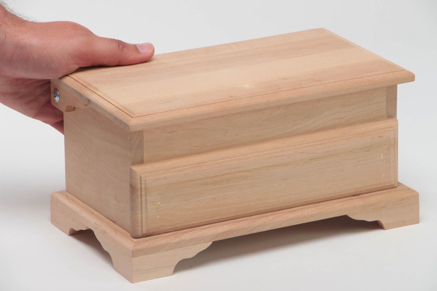 Beautiful handmade designer wooden blank jewelry box for decoupage photo 5