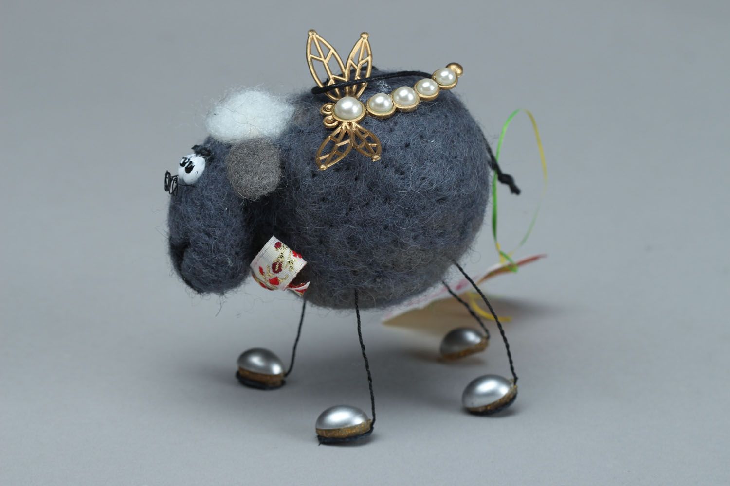 Christmas tree decoration Sheep with Dragonfly photo 2