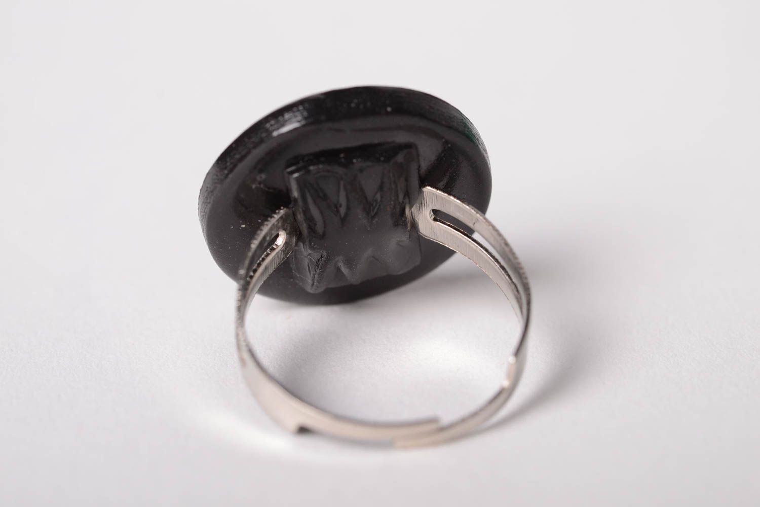 Ring Damen handgefertigt hochwertiger Modeschmuck ausgefallener Ring rund foto 5