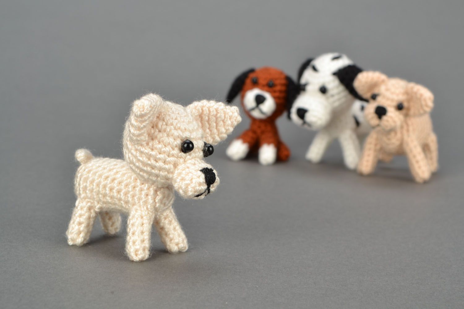 Homemade crochet toy dog photo 1