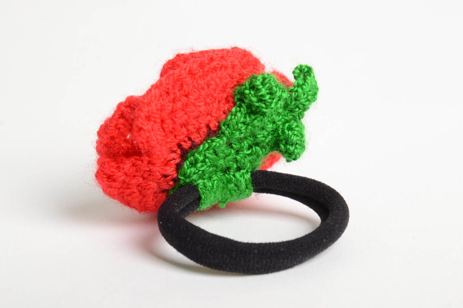 Beautiful handmade crochet flower scrunchie hair tie hair style ideas photo 4