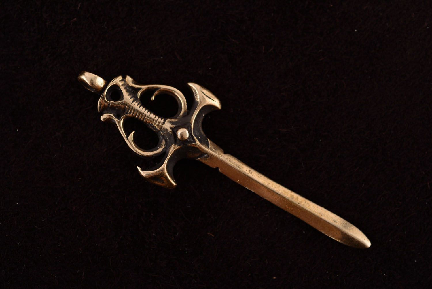 Bronze pendant in the shape of sword photo 5
